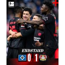 Le Bayer Leverkusen s'est imposé 1-0 à l'extérieur face au Hamburger Sportverein.
